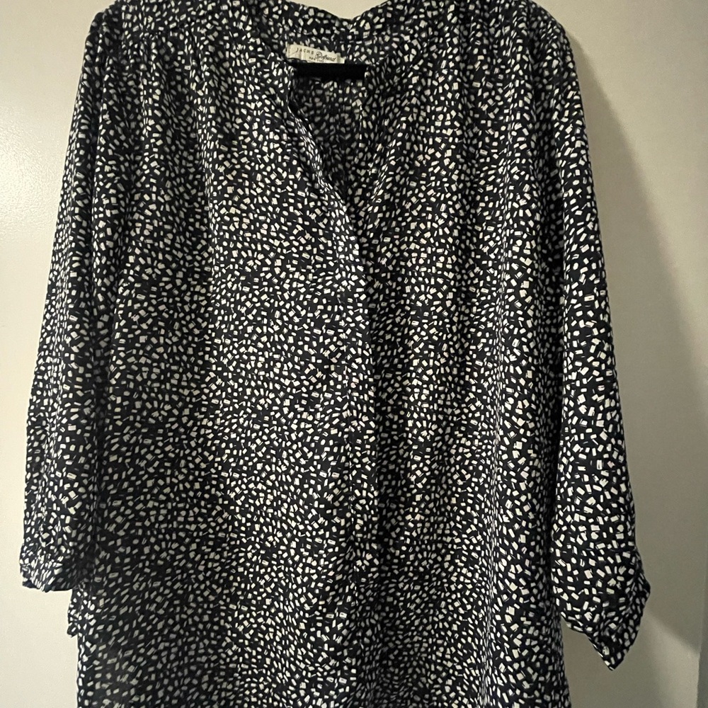 Black and White Patterned Blouse